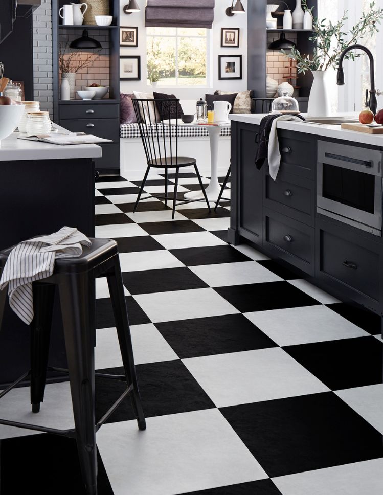 luxury vinyl tile flooring in a Florida kitchen