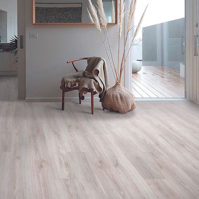 wood look laminate floors in a Florida hallway